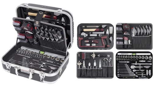 [KRAFT202.100.100] Jeu d'outils Kraftwerk en mallette B100 1/4" + 1/2" 170pcs