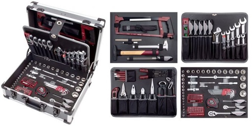 [KRAFT202.143.000] Kraftwerk gereedschapskoffer  B143 1/4" + 1/2" 102st 