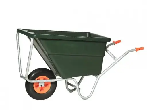 [KUNSTKR1] Wheelbarrow plastic 1 wheel chassis galva 170 l