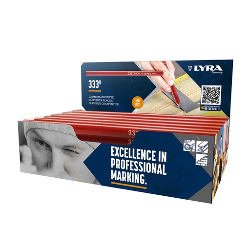 [LYRA24R] Potlood lyra 24 cm rood 333 timmermanspotlood 