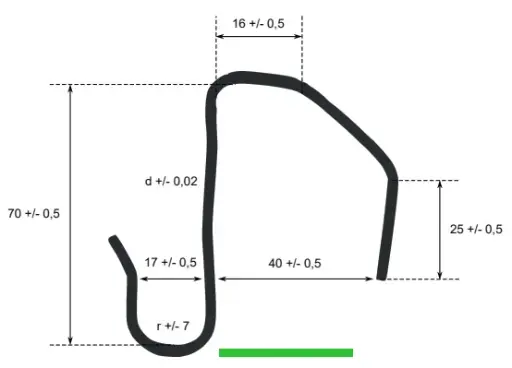 [PANINO44] Pan hooks no 44 stainless steel