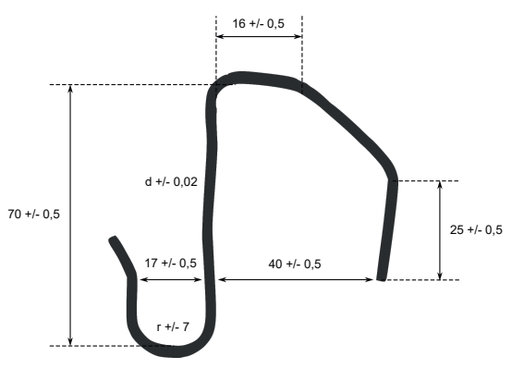 [PANKOP44] Pan hooks no 44 copper