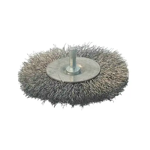 [PARI126GROB100] Staalborstel op pin dia 100 staaldraad 6mm Pariere