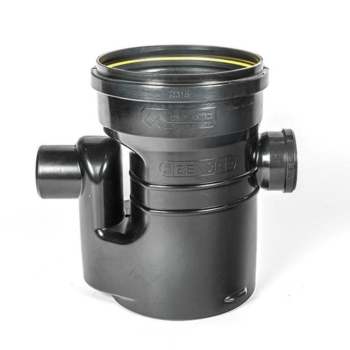 [PE7434] PE pit dia 315 1x110 1x110 siphon with collar