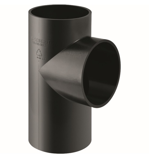 [PET3158] PE afvoer T-stuk dia 315 87° BENOR 