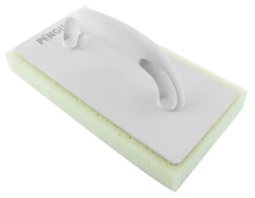 [PL279028] Plastic trowel with thick yellow sponge / gridded 270x140x30mm