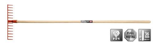[POL0290351] Râteau avec 14T 400 mm Polet + manche