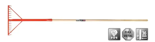 [POL0290411] Râteau asphalte polet 410mm / 16T avec manche