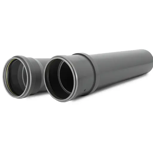 [PP250SN86G] PP buis riolering dia 250x8.6mm gemoft grijs benor SN8 l=6m