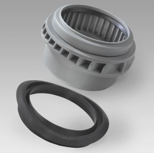 [PPBETONINL160GR] Entrée de béton en PP avec anneau en caoutchouc 160 gris (perçage 201mm)