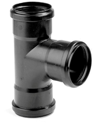 [PPT1104] Pièce en T sanitaire en PP dia 110 45° 3xM