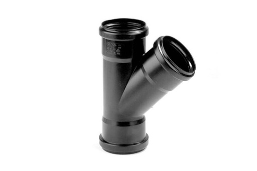 [PPT404] PP sanitair T-stuk dia 40 45° 3xM  