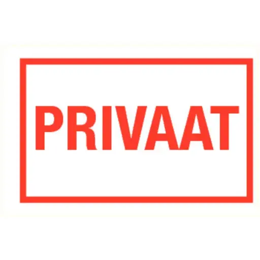 [PRIV600X400] Verkeersbord T2 "privaat" SB250 600x400 rood-wit 