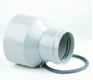 [PVCGRE160X206] Overgang pvc/grés 160/206mm grijs 