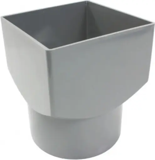 [R100X100] Réducteur PVC 100/100 carré rond