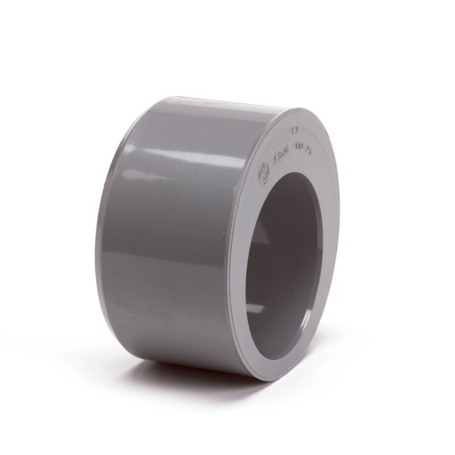 [R11075] PVC verloopstuk 110/75 grijs 