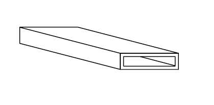 [RIJ3065Z] Alu rijlat 35x65 zwaar d=2,5mm