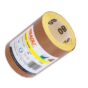 [110290A] Papier de verre 115mm x 5m K120 - papier jaune