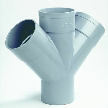 [RV14] PVC T-piece double dia 110 45° 2xMSp glue joint
