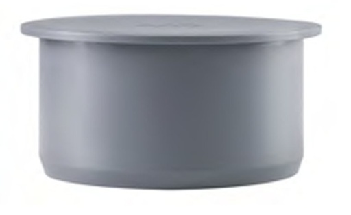 [SANS50] PVC stop dia 50 sanitair grijs/zwart