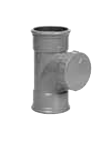 [SCHROEFT125] PVC T-stuk dia 125+schroef grijs
