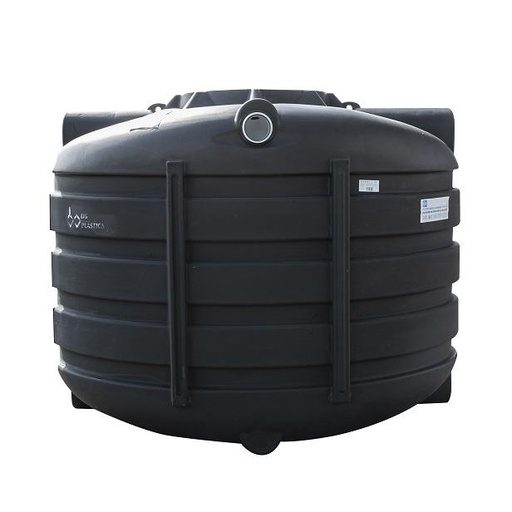 [SP3300TH] Septic/rainwater tank 3300 l budget black (202x150xH161) oval 100 kg