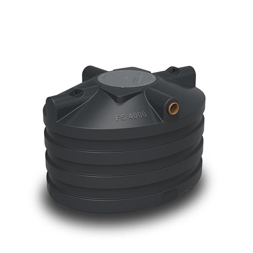 [SP4000TH] Septische/regenwater put 4000 L TH  budget zwart (230x180xH145) ovaal  140kg 