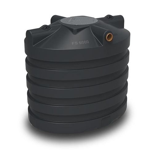 [SP6000TH] Septic/rainwater pit 6000 L TH (235x180xH205) oval 180kg