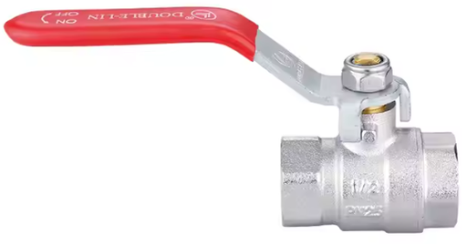 [11664000] Kogelkraan bolkraan 6/4" rood galva handvat 