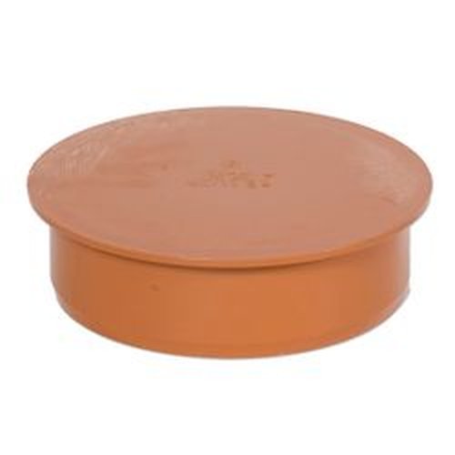 [STR400RB] PVC stop riool dia 400 rood bruin