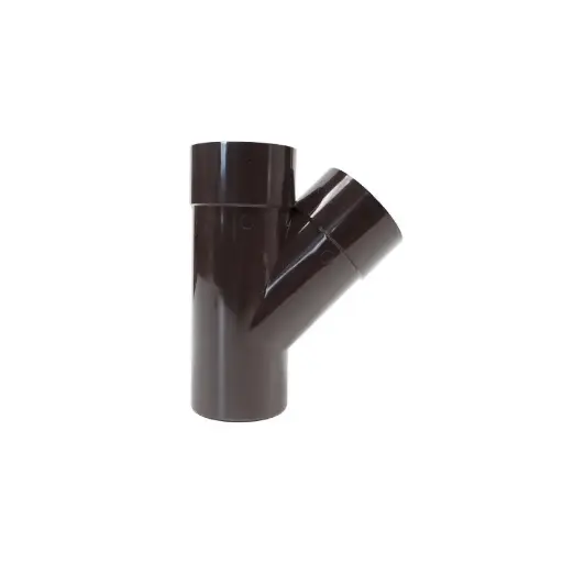 [T804B] PVC T-stuk dia 80 45° bruin