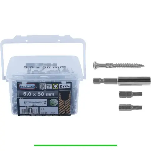 [TER5X50] Chipboard decking screw T25 5x50 box 270pcs stainless steel