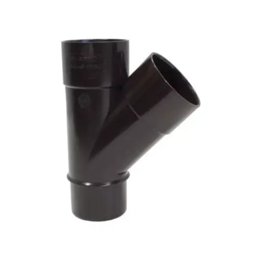 [TS504B] Pièce en T en PVC dia 50 45° 2xMSp marron