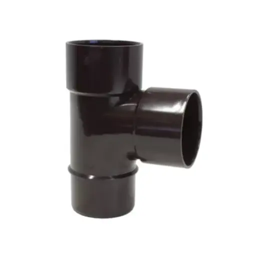 [TS508B] Pièce en T en PVC dia 50 87° 2xMSp marron