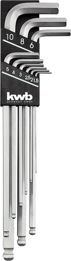[147600] KWB 6-kant sleutelset kogelkop 9-dlg 