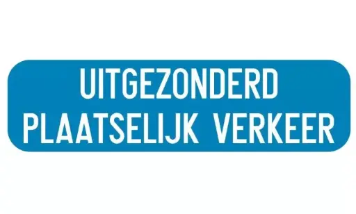 [UPV] Traffic sign "except local traffic" 700x200