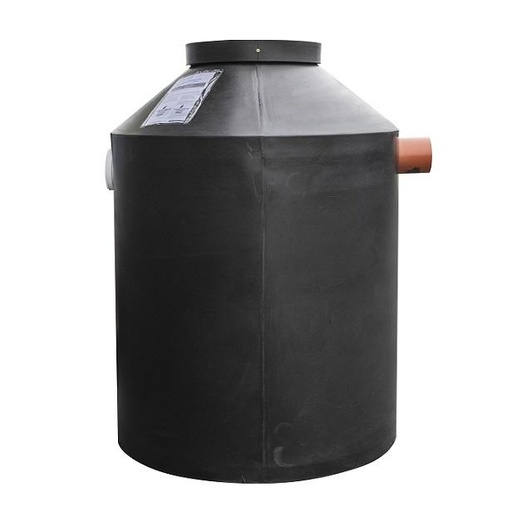 [VETV500] Grease trap/fat separator pit 500 L (dia87 x H120) 25kg 4à5l/s 120couverts