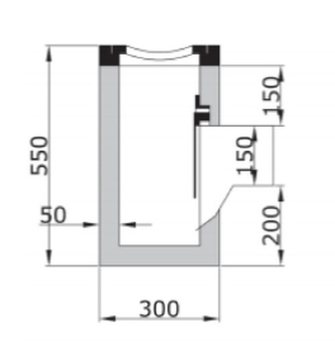 [VOR] Récepteur béton avec grille fonte D400 (420x300x550) Outg=160mm