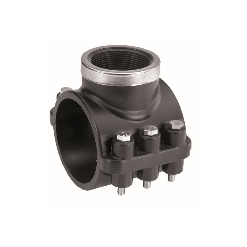 [AZ90-2] Aanboorzadel PP 90mm x 2" klem bi.dr RVS ring 