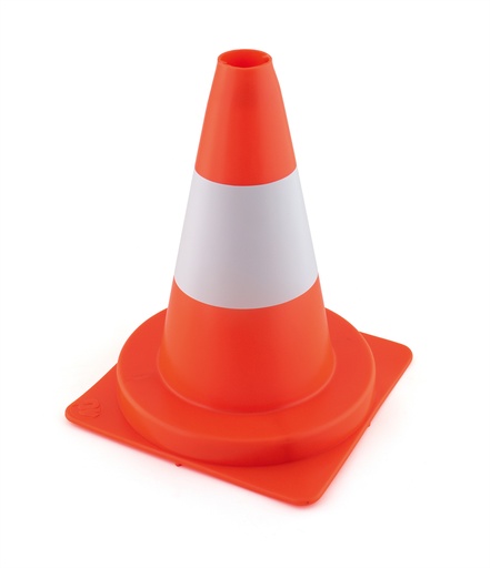 [VM 141108] Orange fluorescent cone 30 cm with white painted strip