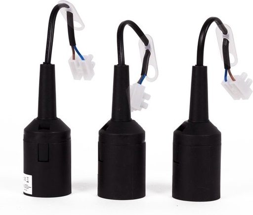 [BE007532] Raccord d'extraction E27 noir - 3dlg