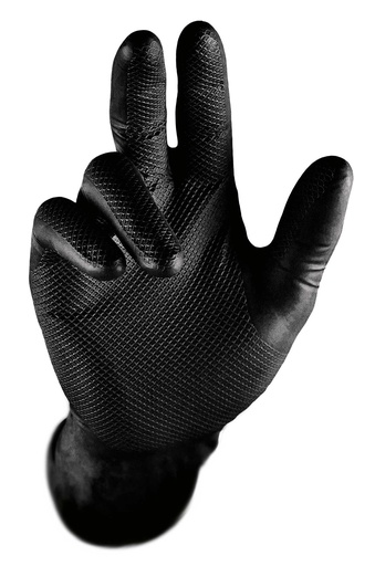 Gants jetables Grippaz 246 nitrile 50pcs/boîte noir