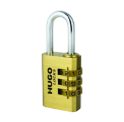 [FF60302] COMBINATION PADLOCK, HUGO, PB 40, BRASS 