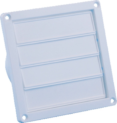 [9772-0700] Dampkaprooster wit pvc 162x162 universeel voor buizen dia 100-130mm