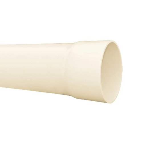 [DR125X5.0] PVC drukbuis dia 125x5.0 gemoft ivoorkleur l=5m (op bestelling)
