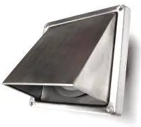 [RVS125] Ventilatierooster met centrale klep RVS Ø125 