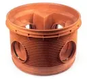 [RENO8004X200] PP pit dia 800 4x200 bottom cross red brown renoflow