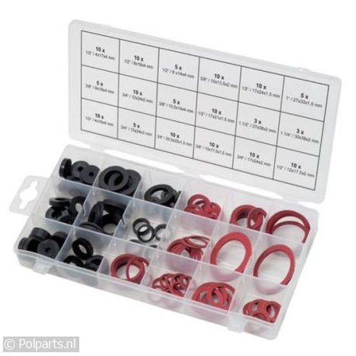 [AFDICHTINGSRINGEN] Afdichtingsringen set 141 delig rubber 