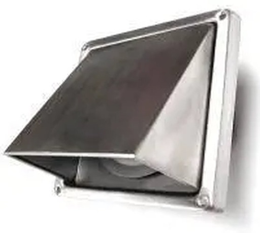 [RVS125] Ventilation grille with central flap stainless steel Ø125