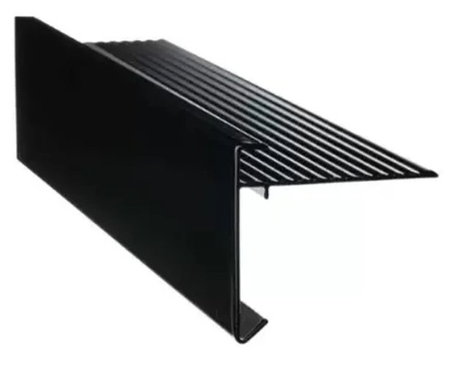 [DAKR8064ZWS] Alu dakrand standaard 80x64mm zwart structuur coatex l=2.5m